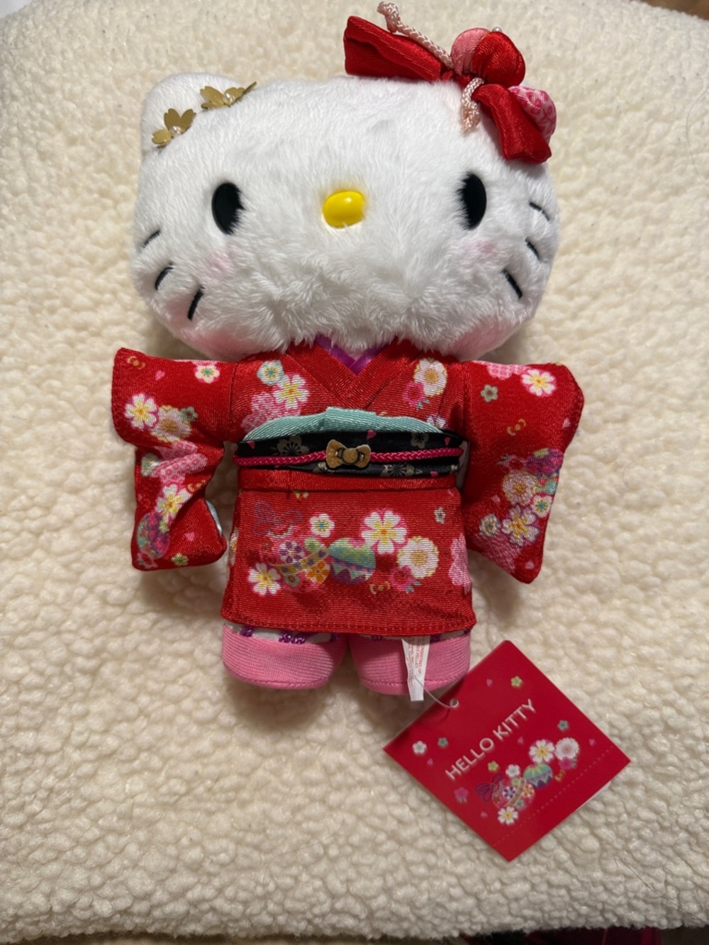 Japan Exclusive Sanrio NWT ~ Hello Kitty Plush Bundle Kimono ~ Leopard Keychain - Picture 2 of 15